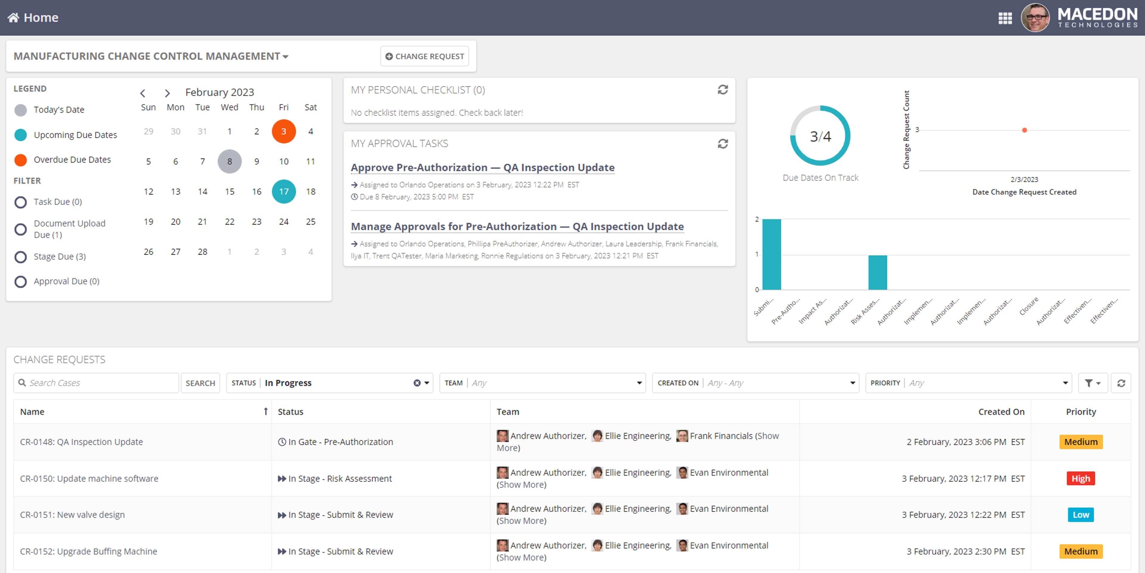 Manufacturing Change Control Management screenshot 1