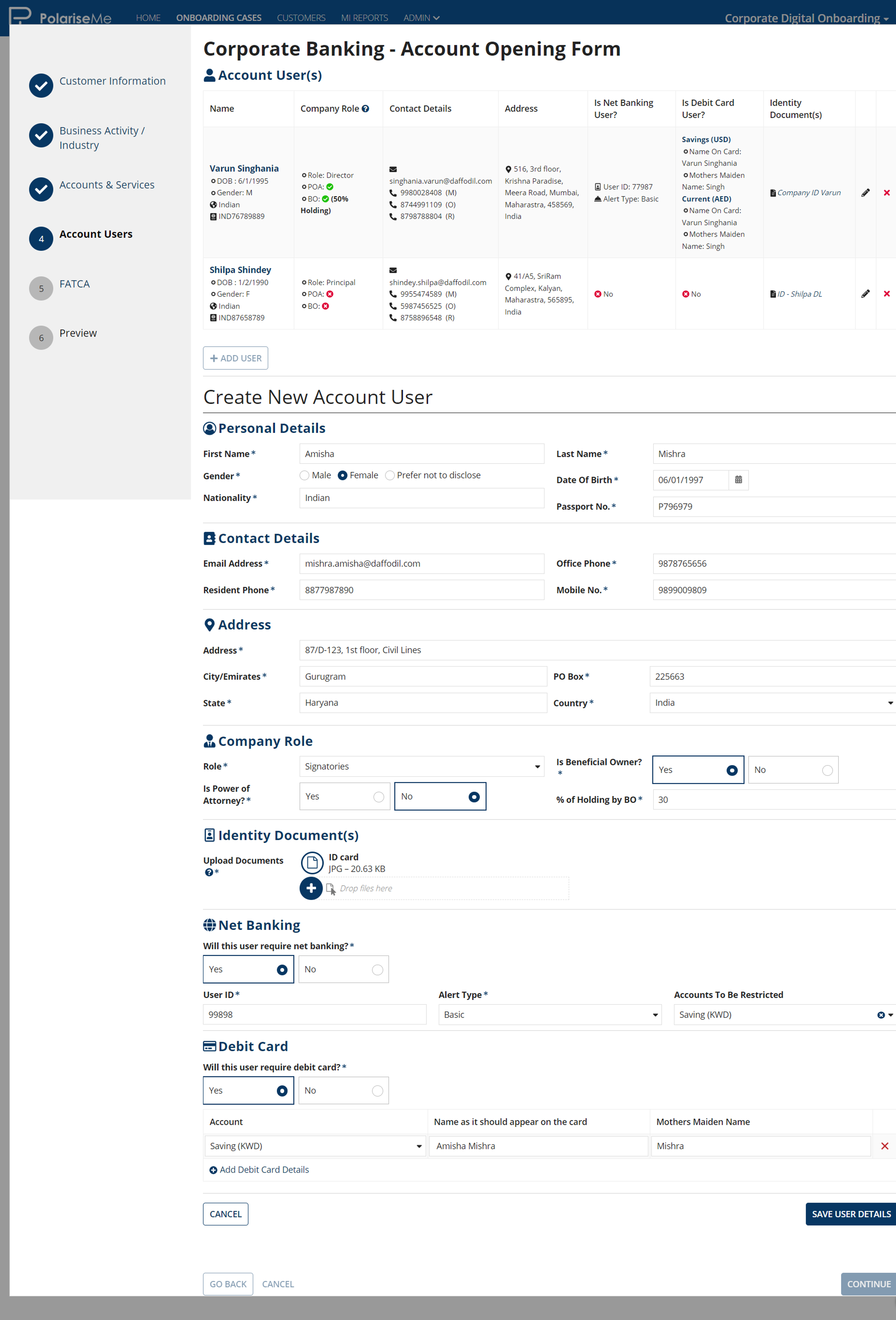 Digital Onboarding for Corporate Banking screenshot 4