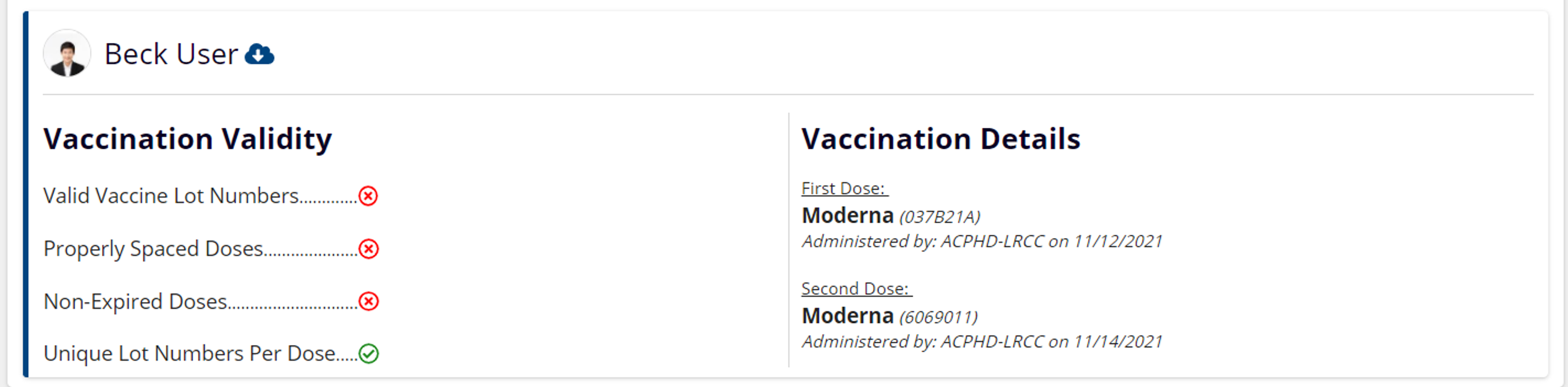 Vaccine Validation Solution screenshot 3