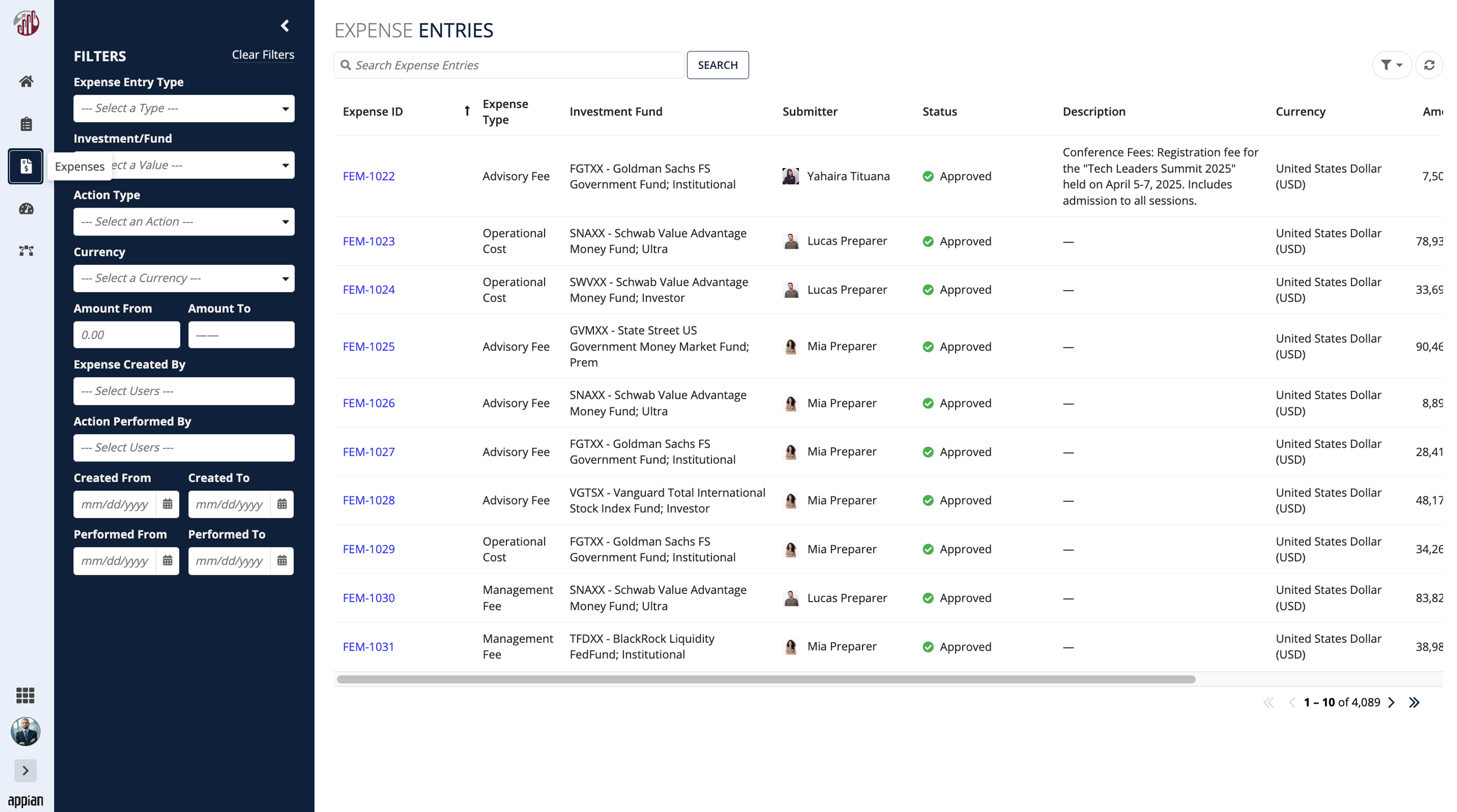 Fee and Expense Manager screenshot 4