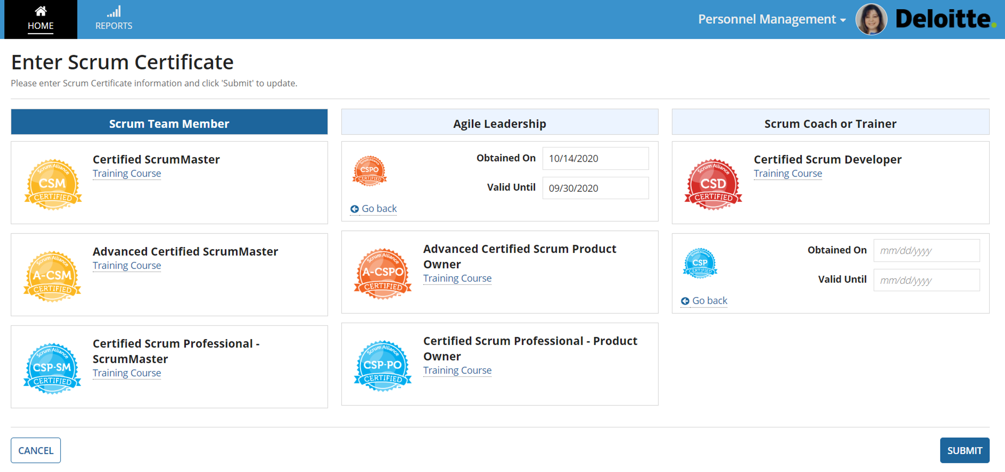 Deloitte Personnel Credential Management Application screenshot 3
