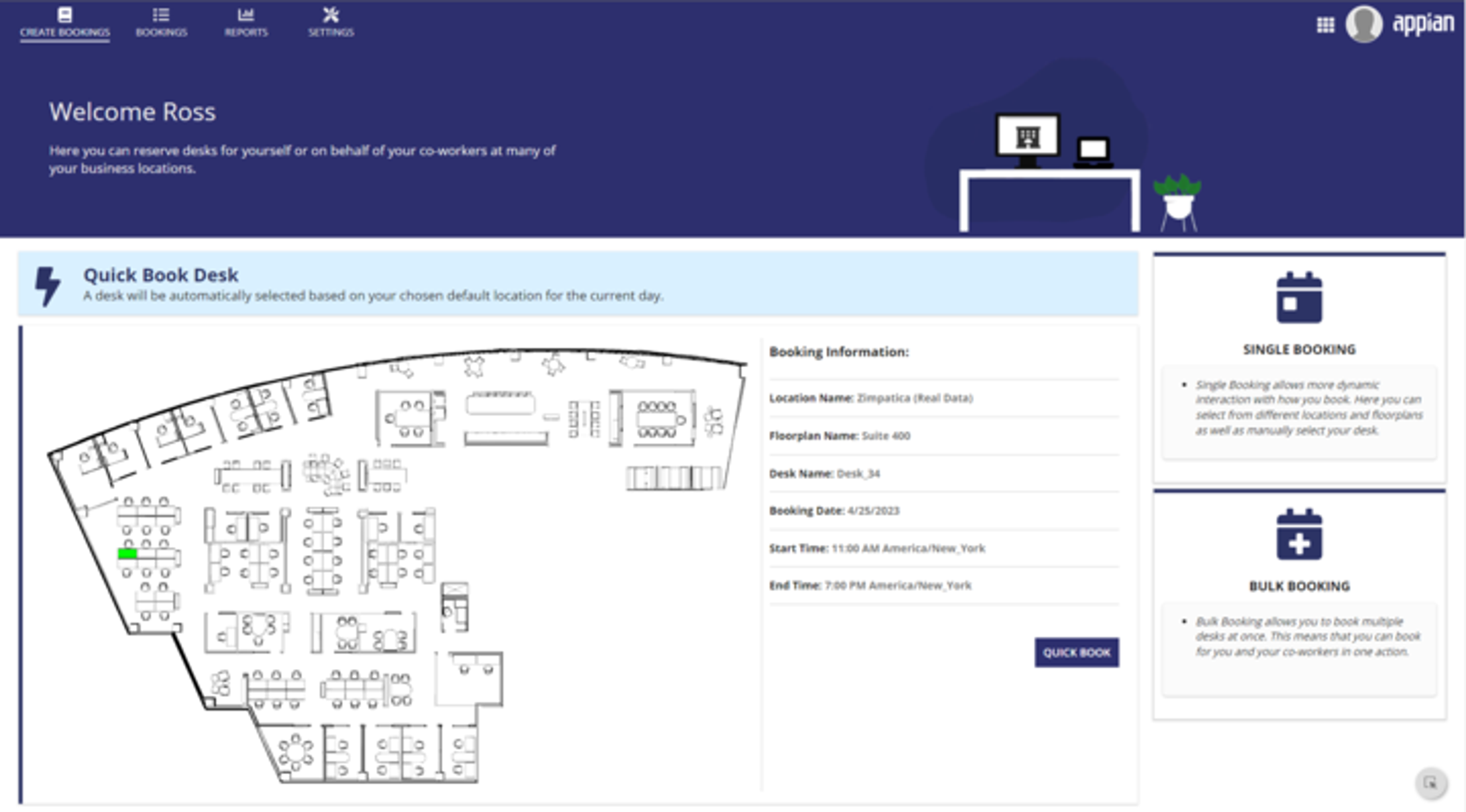 Hoteling Desk Reservation screenshot 1