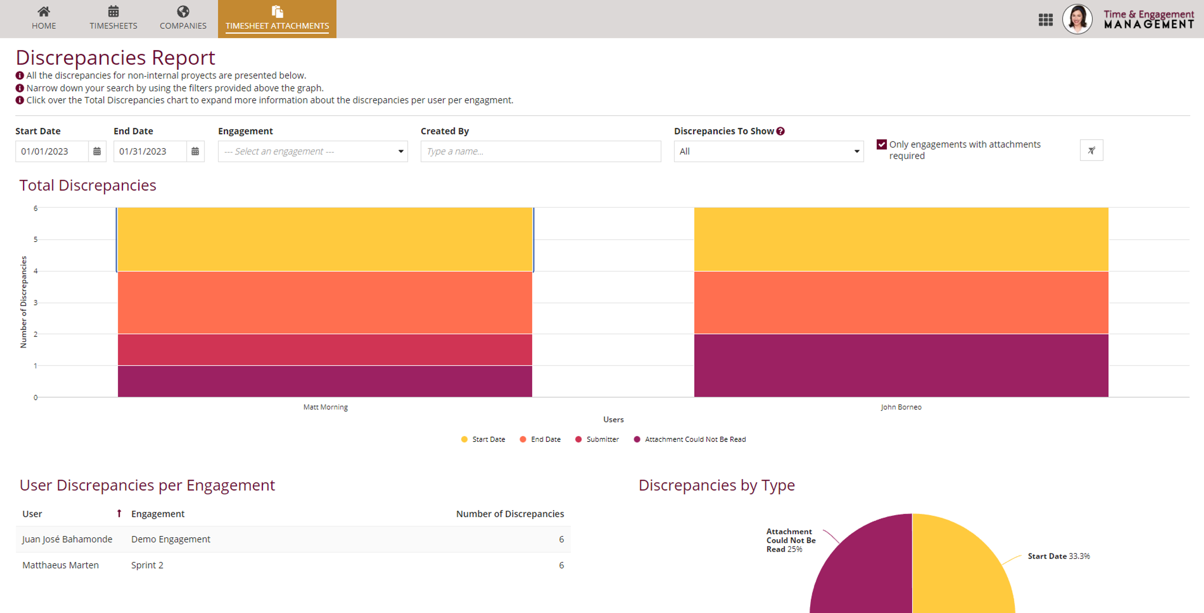 Time and Engagement Management (TEM) screenshot 8