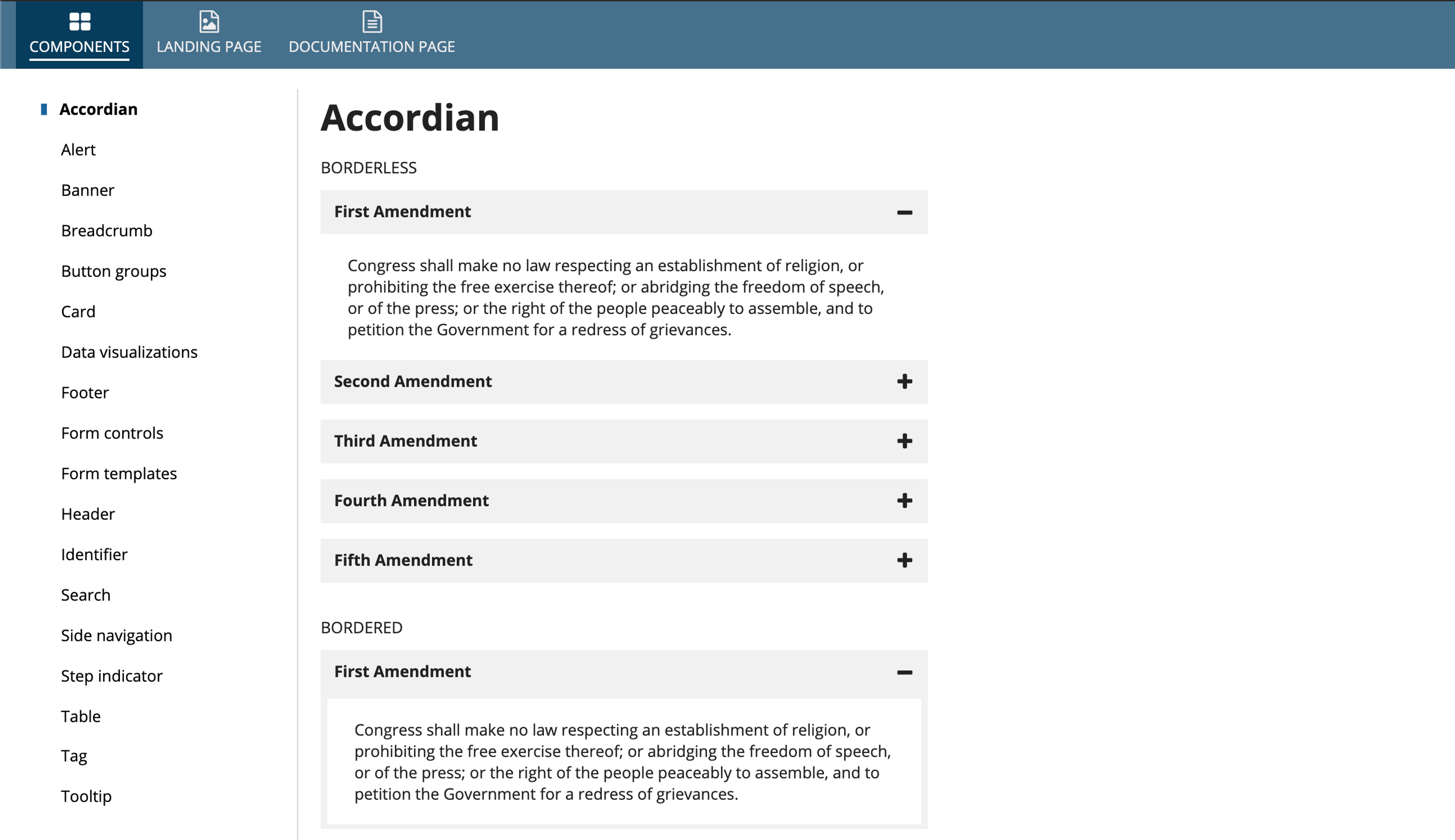 US Web Design System screenshot 1
