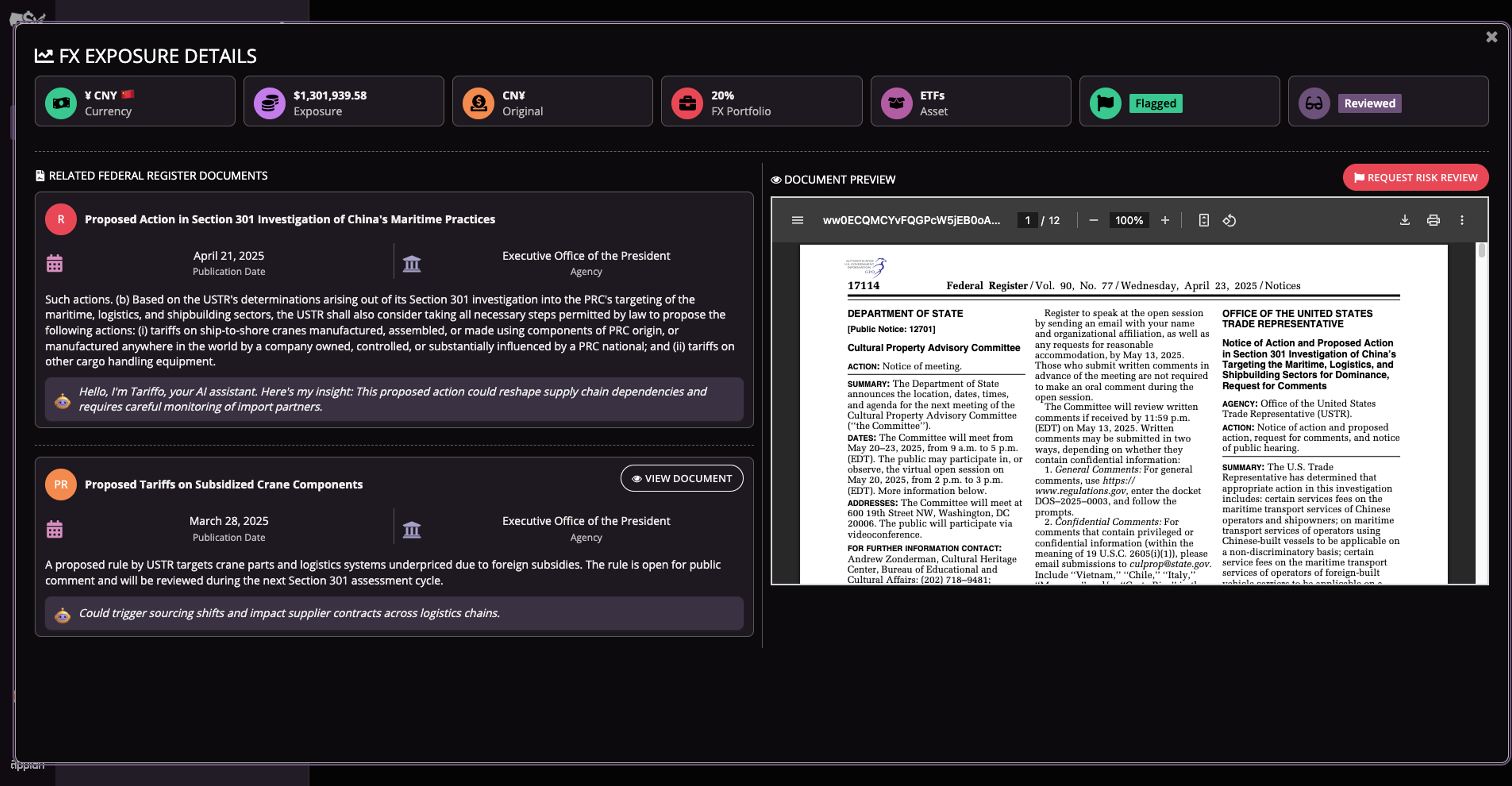 US Import Tariff Tracker screenshot 3