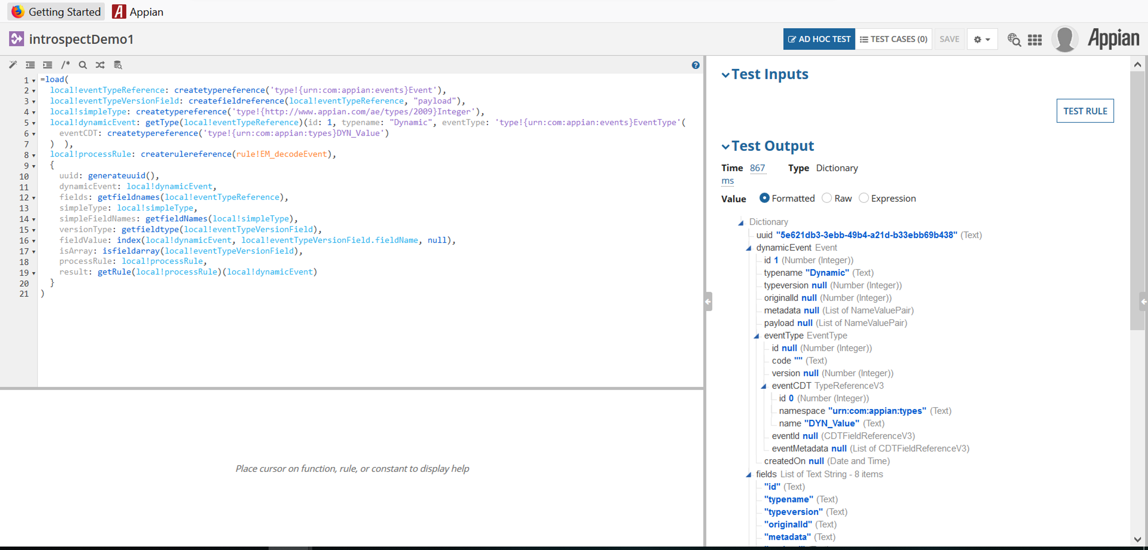 Appian Introspect Capability screenshot 2