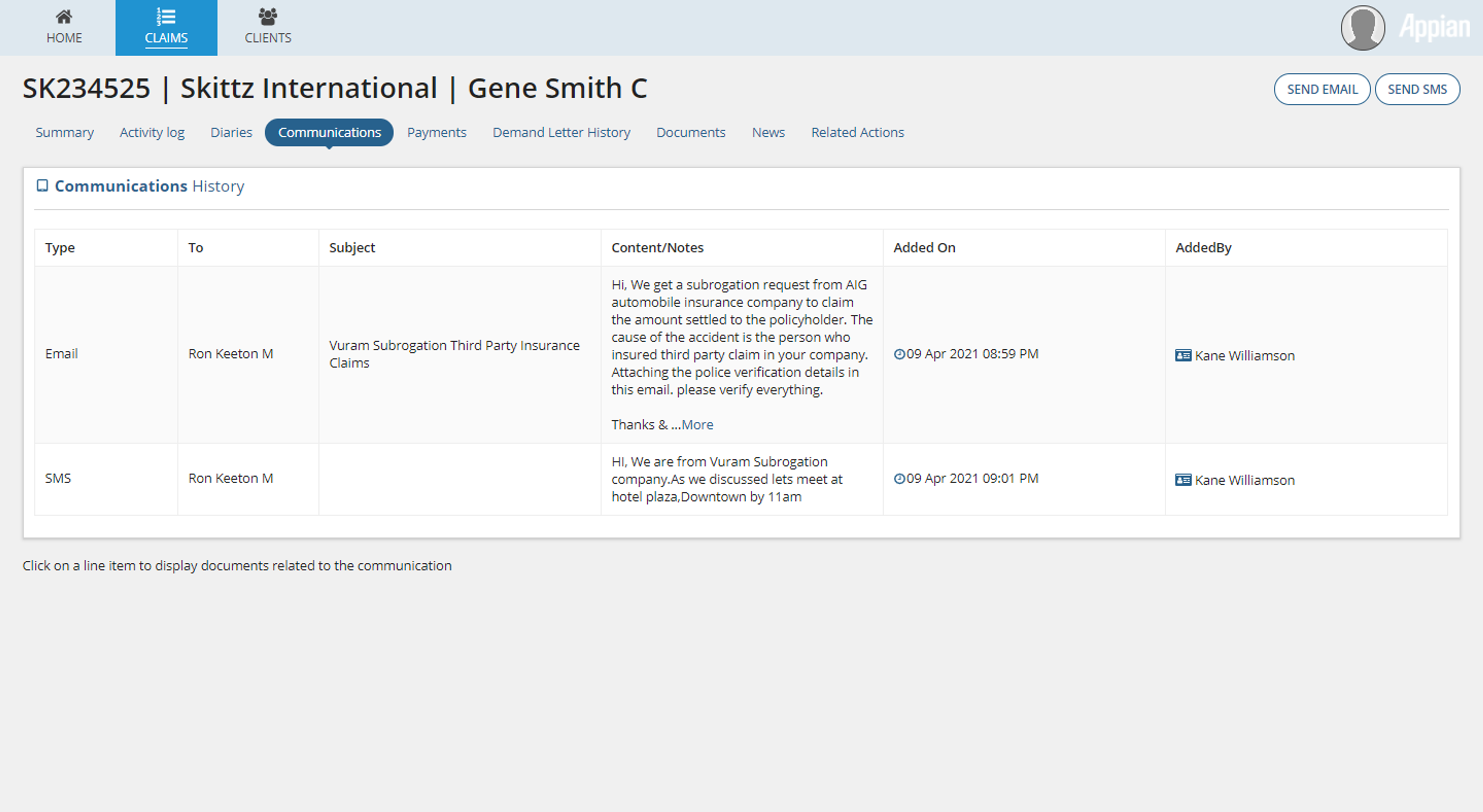 Subrogation Claims Management System screenshot 5