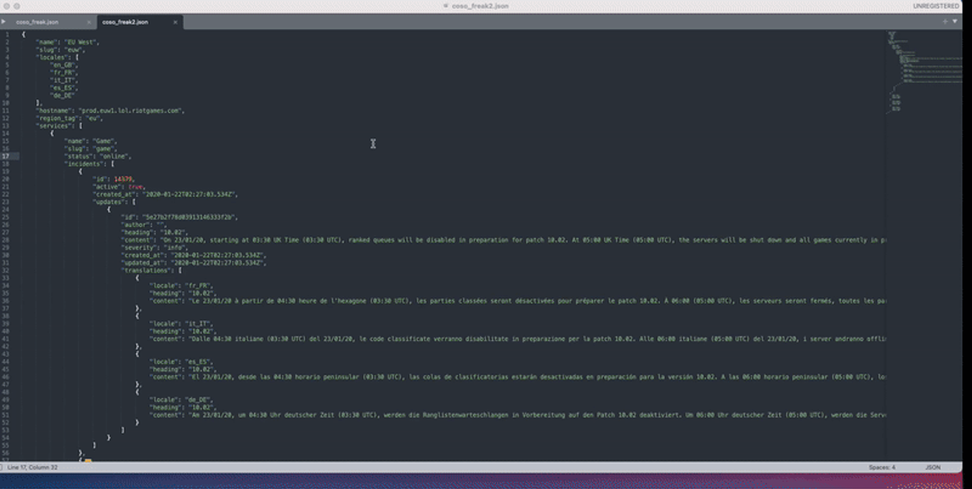 JSON to CDTs screenshot 1
