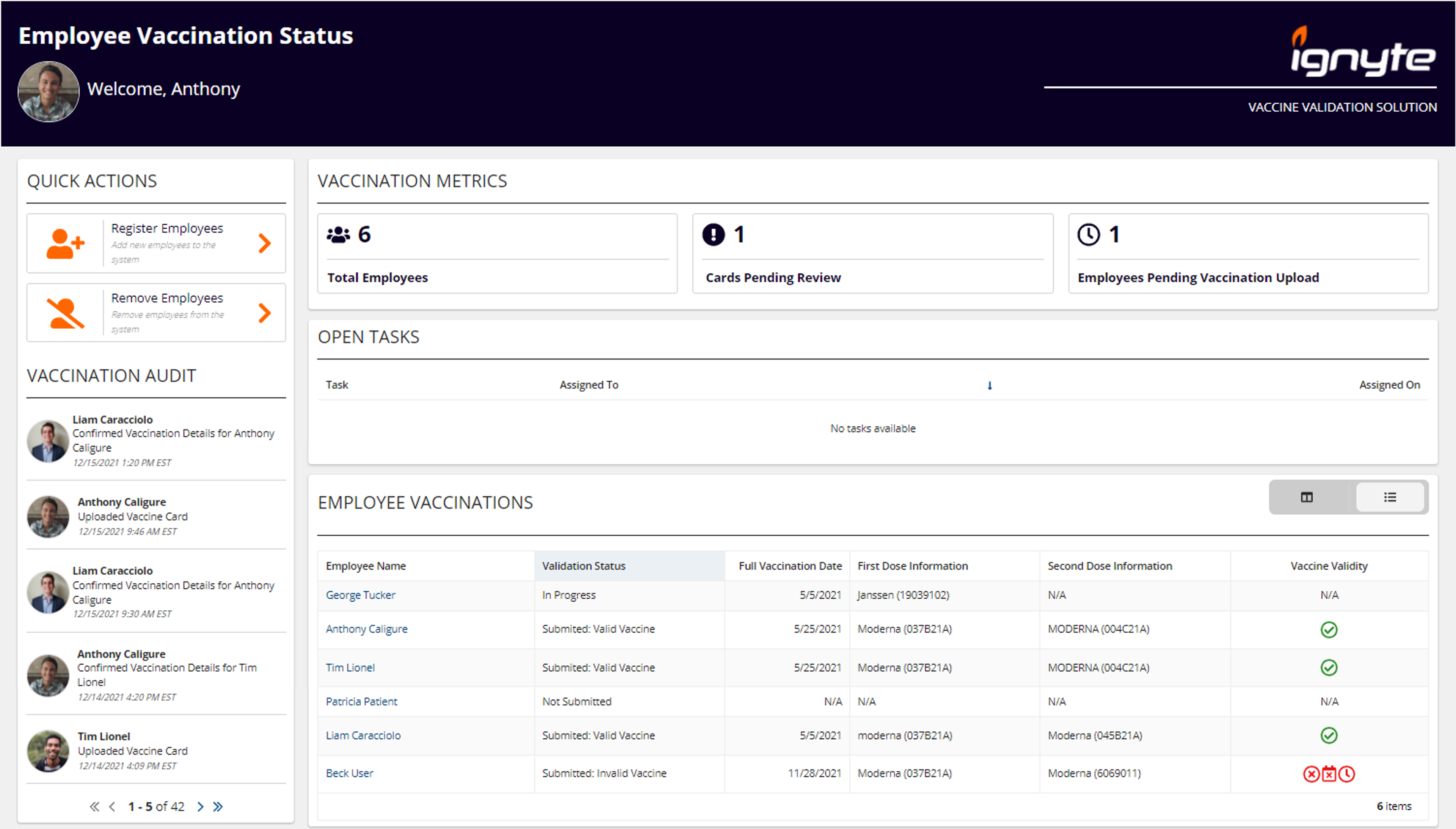 Vaccine Validation Solution screenshot 1