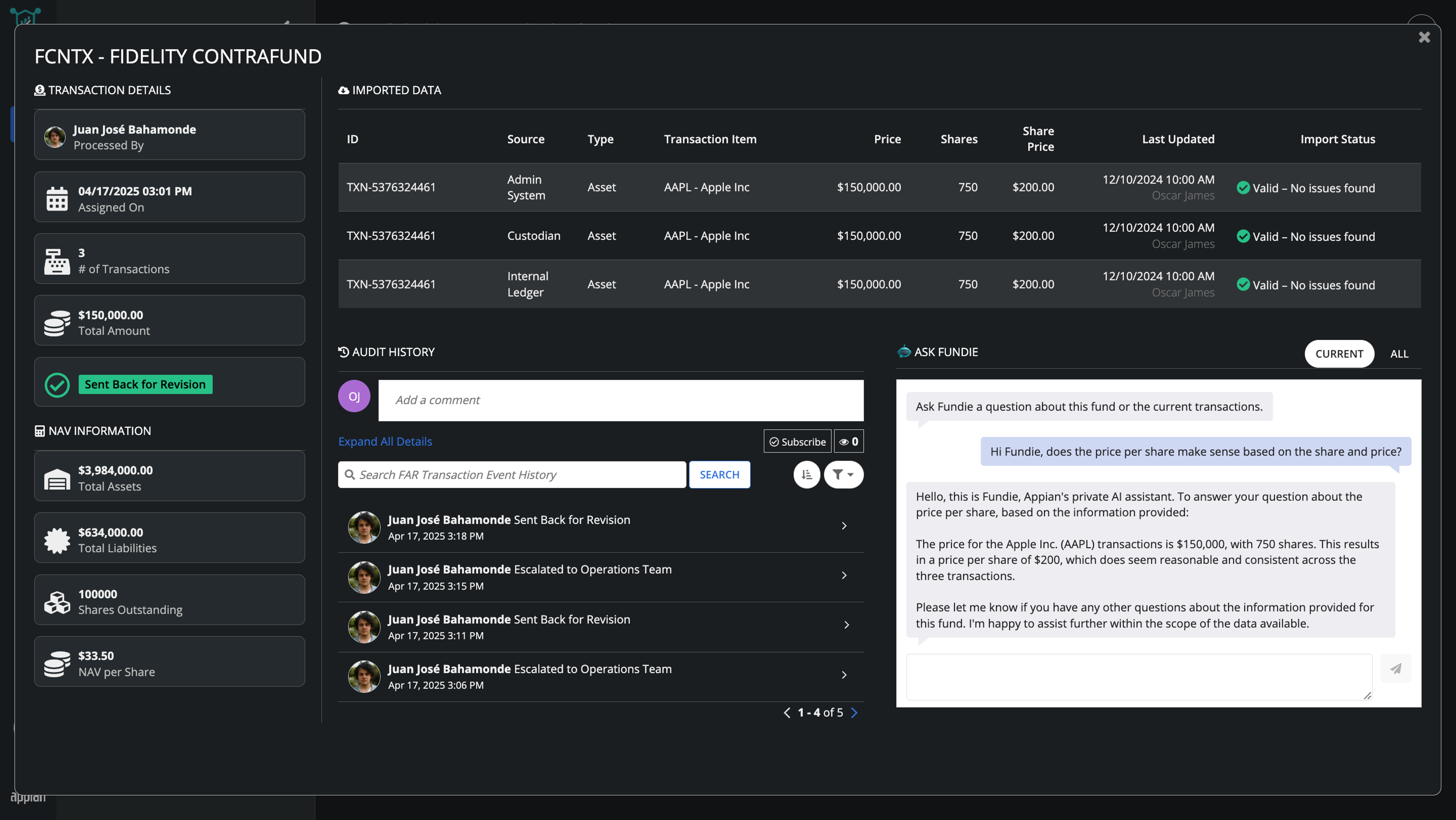 Fund Administration and Reconciliation screenshot 5