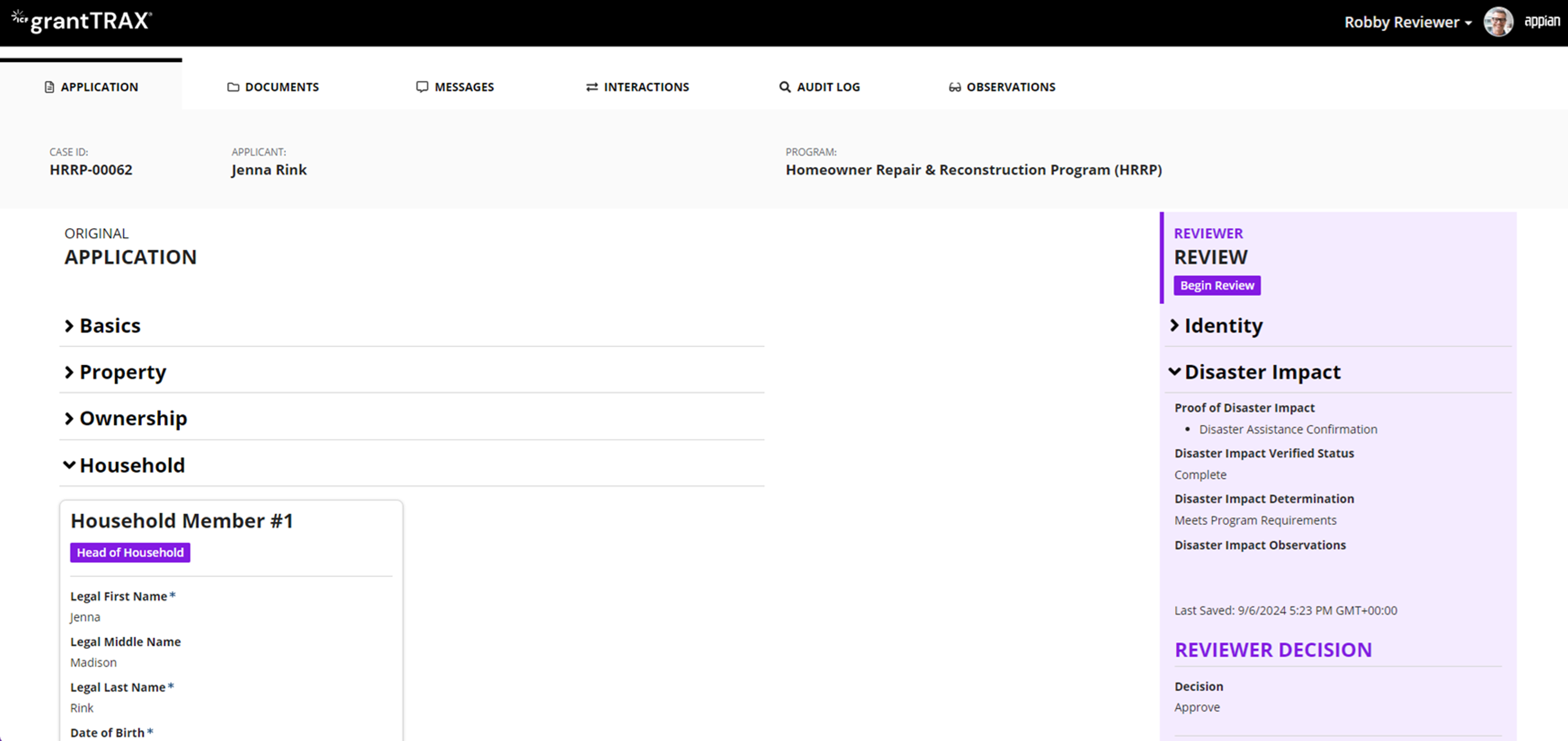 ICF grantTRAX screenshot 4