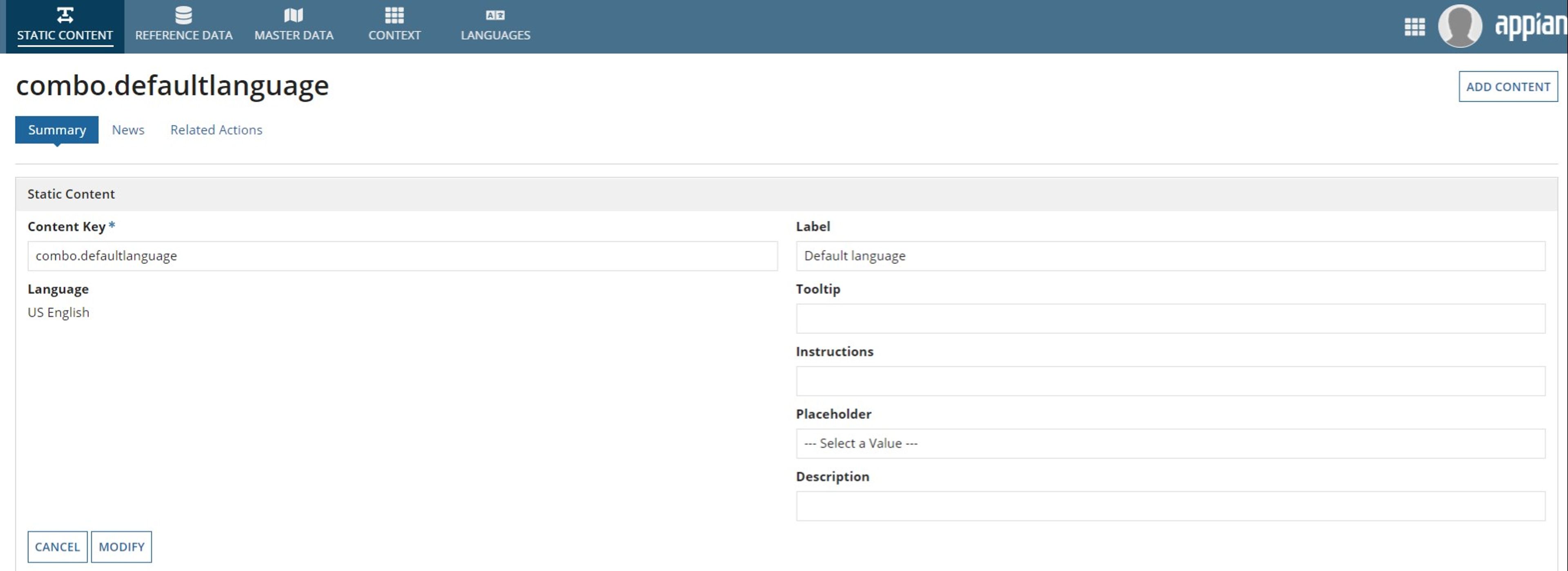 Internationalization Application screenshot 2