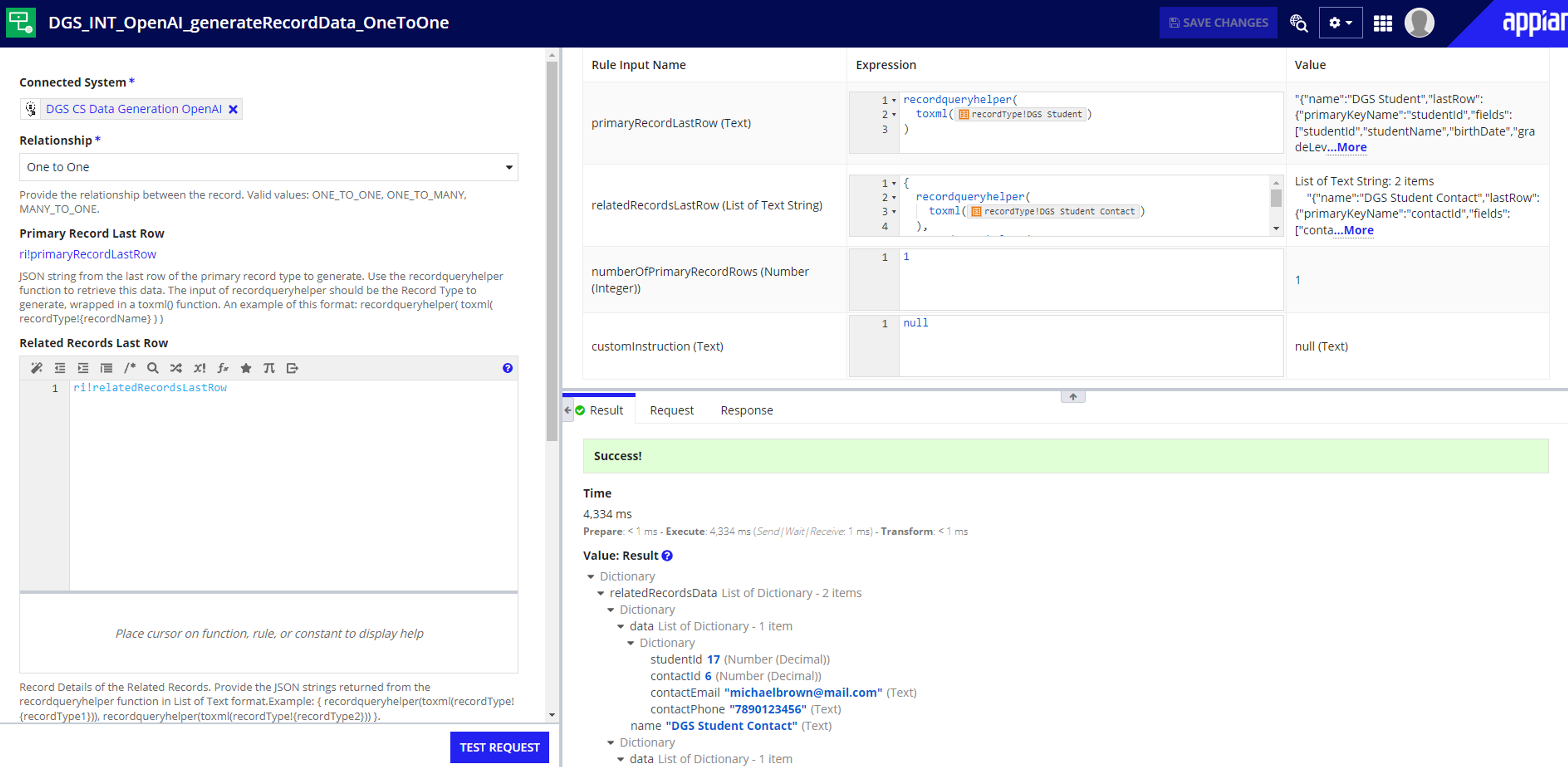 Appian Connected Systems - GenAI Tool- Data Generator screenshot 1