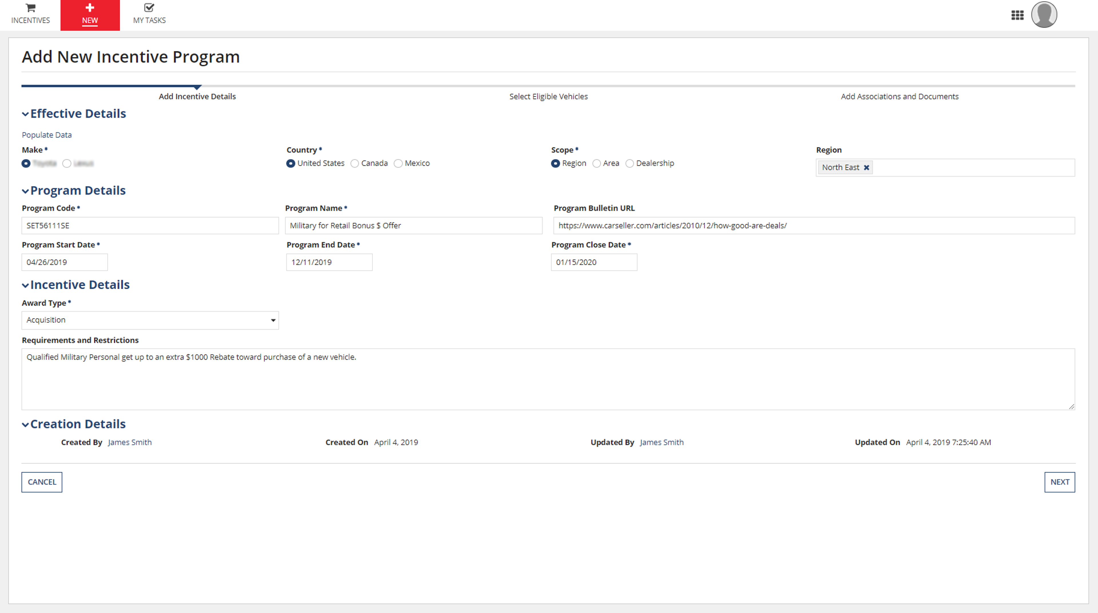 Vehicle Incentive Management screenshot 1