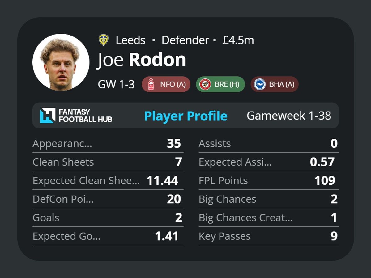 Joe Rodon's stats