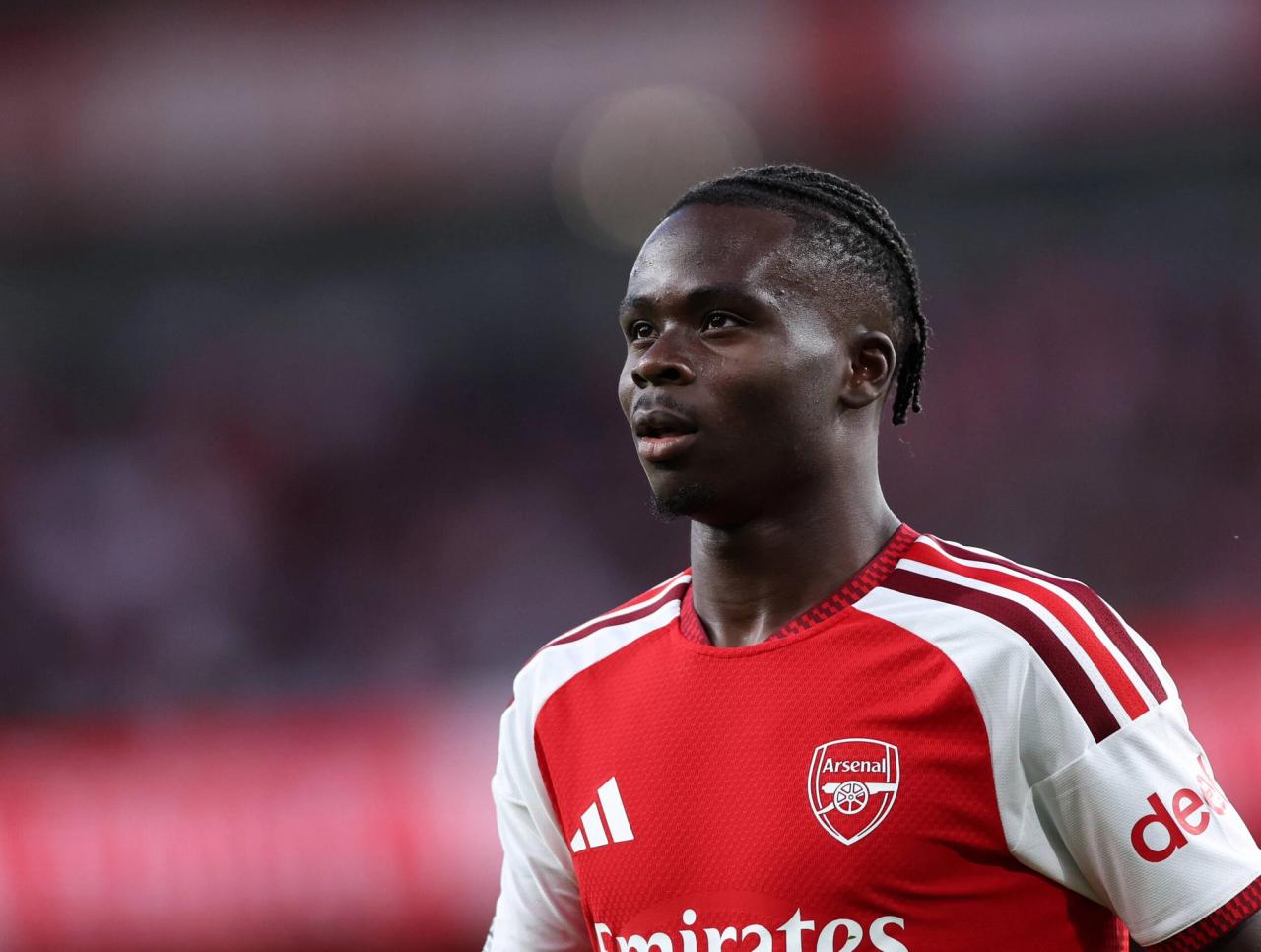 London, England, 21st August 2026. Bukayo Saka of Arsenal during the Arsenal vs Coventry City Premier League match at the Emirates Stadium, London. Picture credit should read: David Klein / Sportimage EDITORIAL USE ONLY. No use with unauthorised audio, video, data, fixture lists, club/league logos or live services. Online in-match use limited to 120 images, no video emulation. No use in betting, games or single club/league/player publications. SPI_090_DK_Arsenal_Coventry SPI-4924-0090