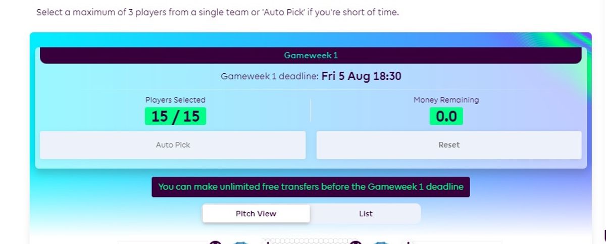 You have unlimited transfers in FPL prior to Gameweek 1