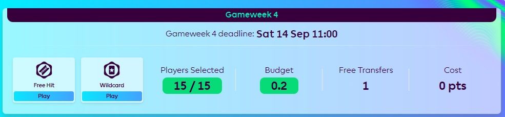 FPL Wildcard button