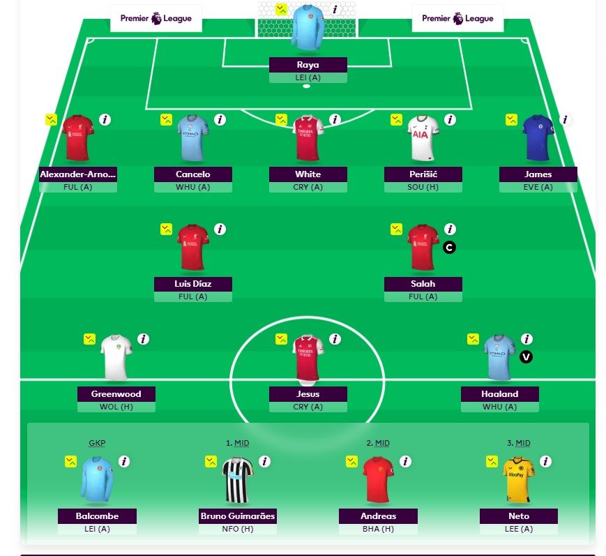 Changing formation in FPL