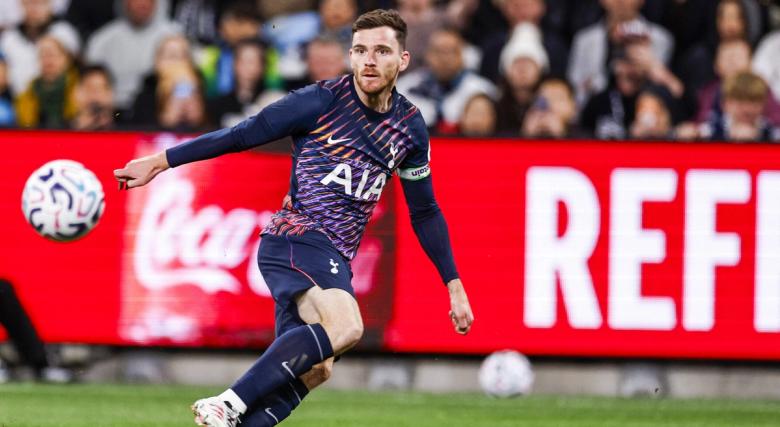 SOCCER TOTTENHAM SYDNEY, Andy Robertson of Tottenham Hotspurs crosses the ball during the Sydney Super Cup match between