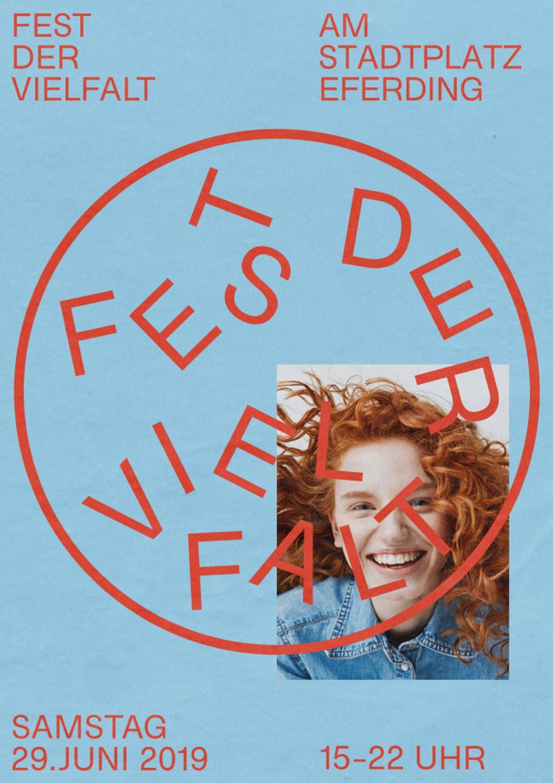 Fest der Vielfalt Plakat Blau