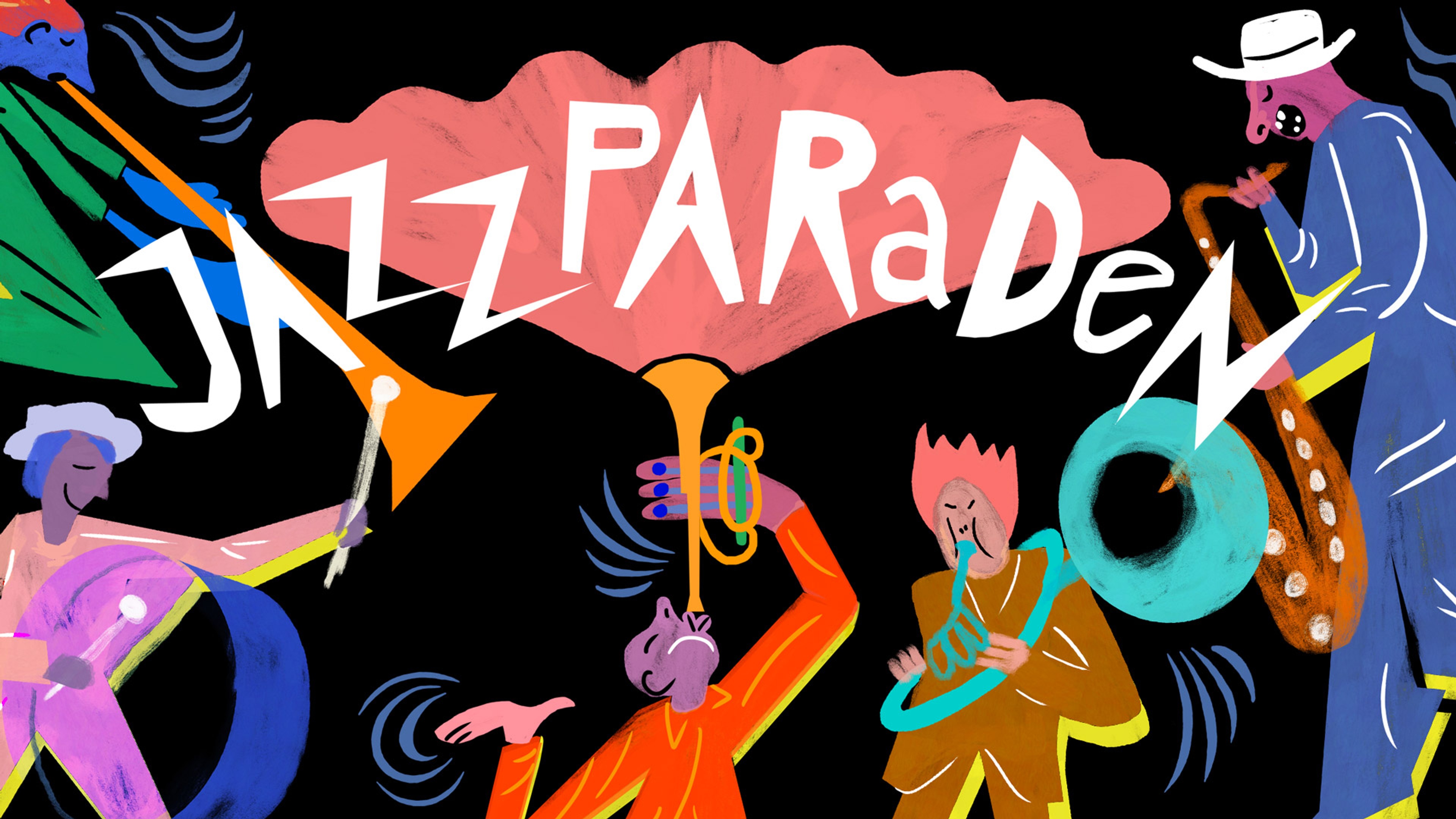 Illustration av jazzmusiker.