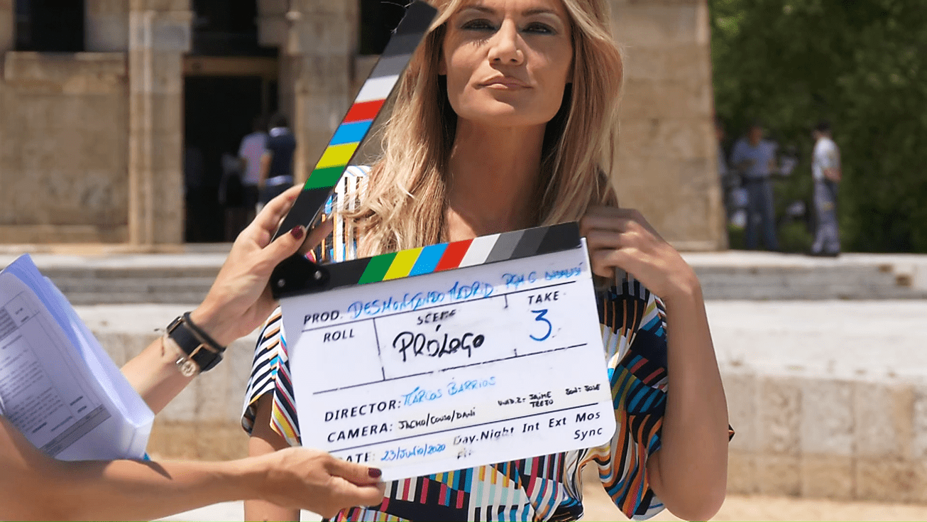 Rocio Delgado durante la grabación de Desmontando Madrid