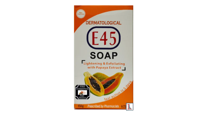 E45 Lightening & Exfoliating with Papaya Extract Soap 250g