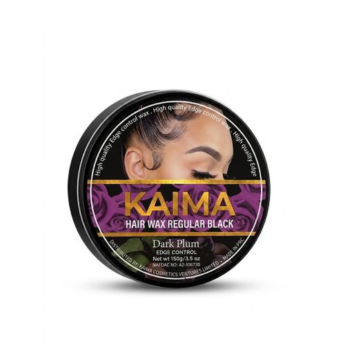 KAIMA Hair Wax Regular Black – Dark Plum Edge Control for Sleek Styling