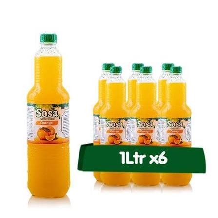Sosa Orange Fruit Drink 1Ltr x6