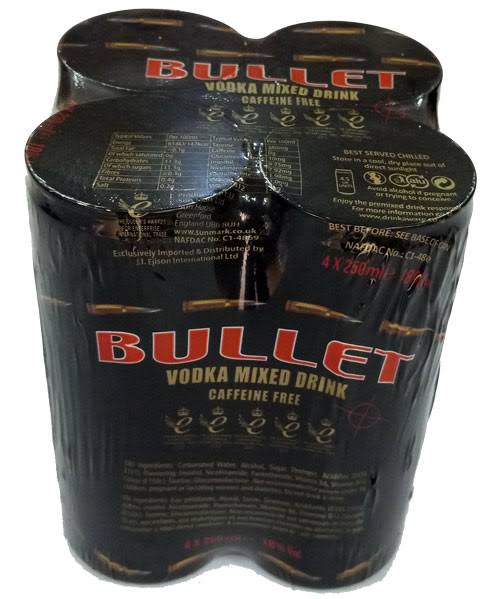 Bullet Vodka Mixed Drink 250ml x4