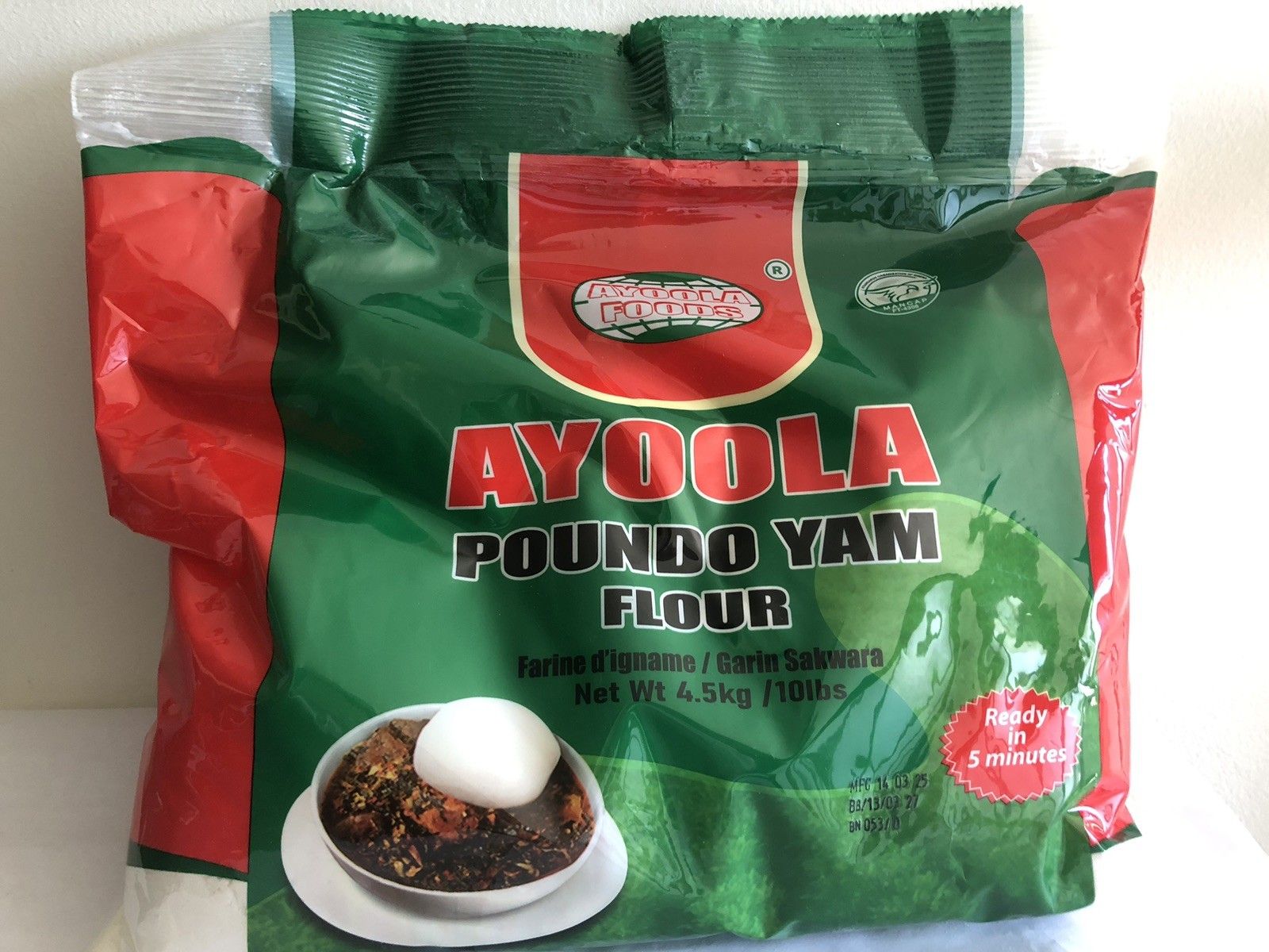 Ayoola Poundo Yam Flour 4.5kg
