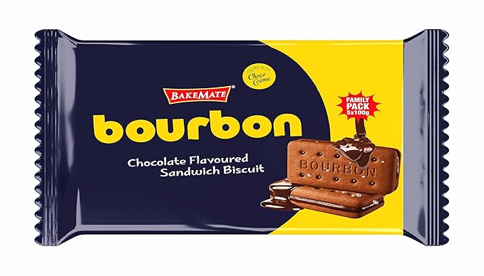 Bake Mate Bourbon Chocolate Flavored Cream Biscuits - 500g