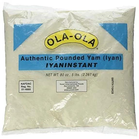 Ola Ola Authentic Pounded Yam Iyan Instant 2.267kg