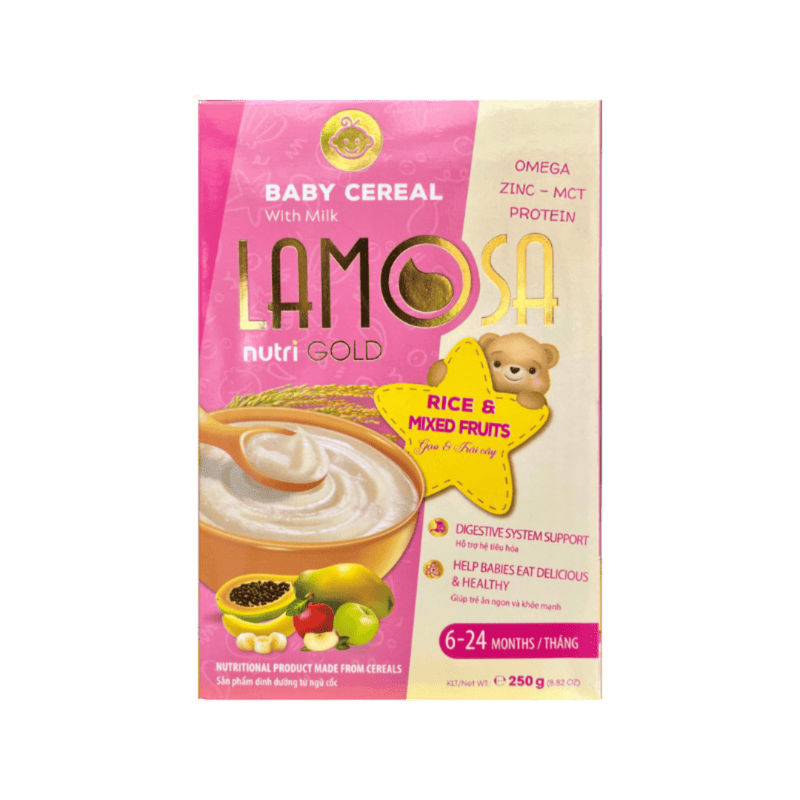 Lamosa Cereal Rice and Mixed Fruits 250g packet