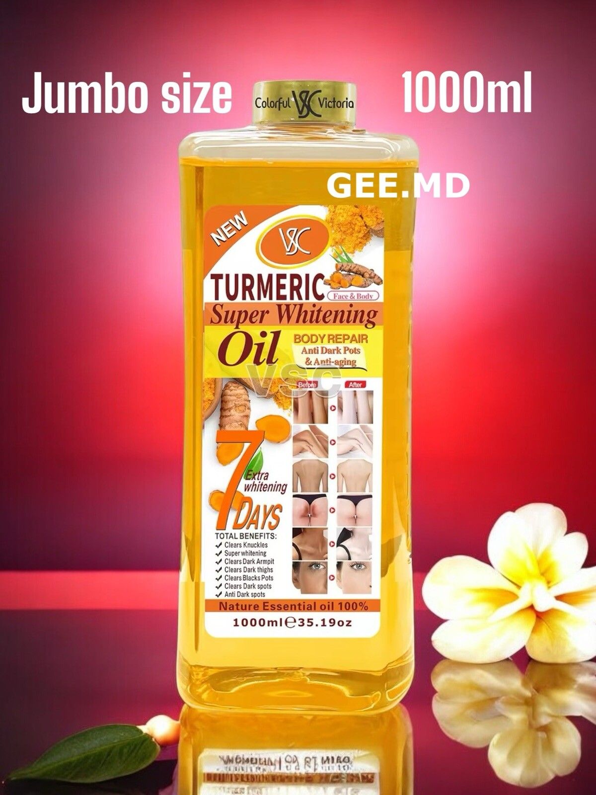 Turmeric Super Whitening Oil Dark spots Body Corrector 1000ml