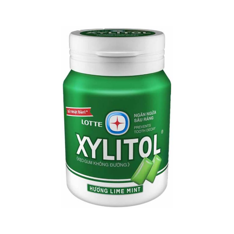 Lotte Xylitol Bottle Lime Mint Chewing Gum 55.1 gm