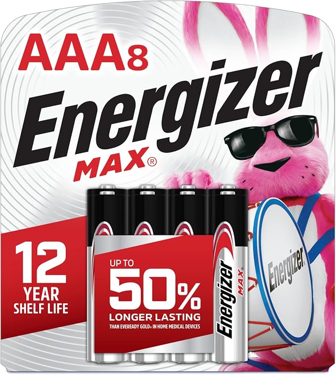 Energizer MAX AAA Batteries (8 Pack) Triple A Alkaline Batteries