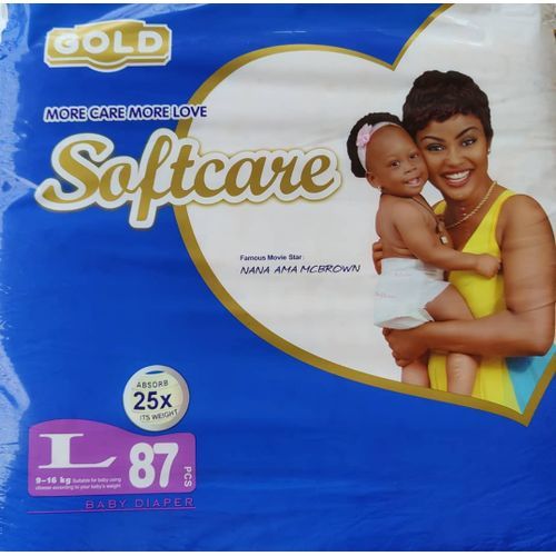 Softcare Baby Diapers Large Size 4, 87 Pieces