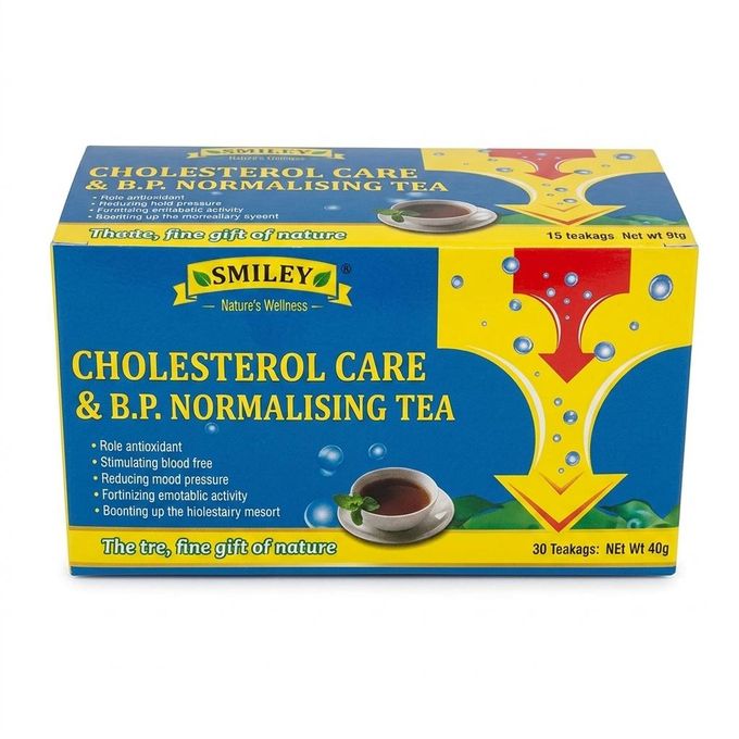 Smiley Cholesterol Care & BP Normalising Tea 20 Tea Bags