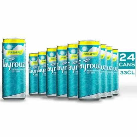 Fayrouz Non-Alcoholic Pineapple Drink 33cl Can x24 Pack