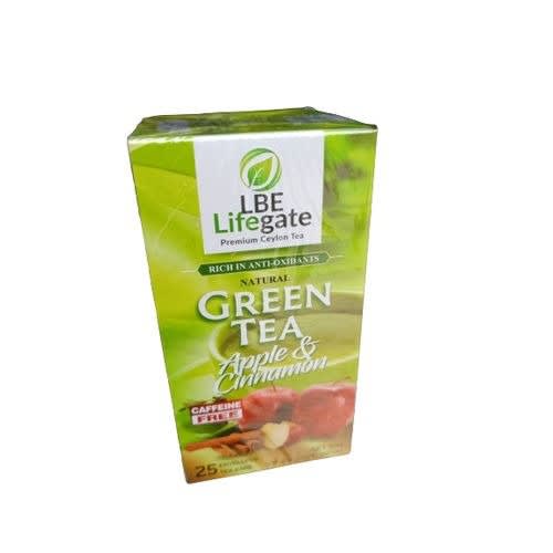 Lifegate Natural Green Tea with (Apple, Almonds, Moringa, Almonds and Anti typhoid) 50g