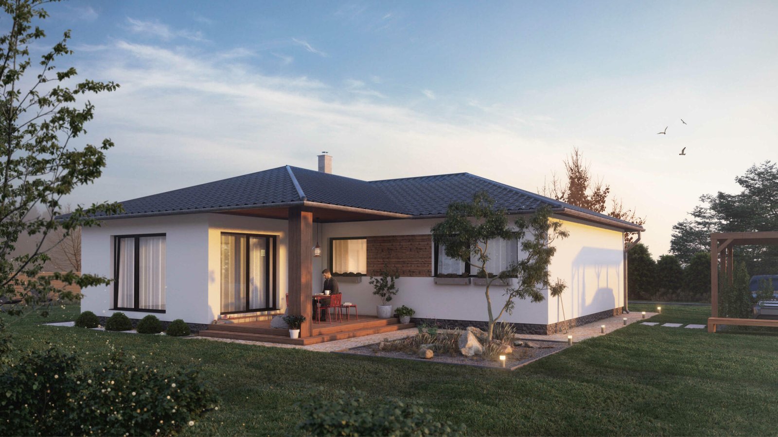 Bungalov s valbovou střechou 111
