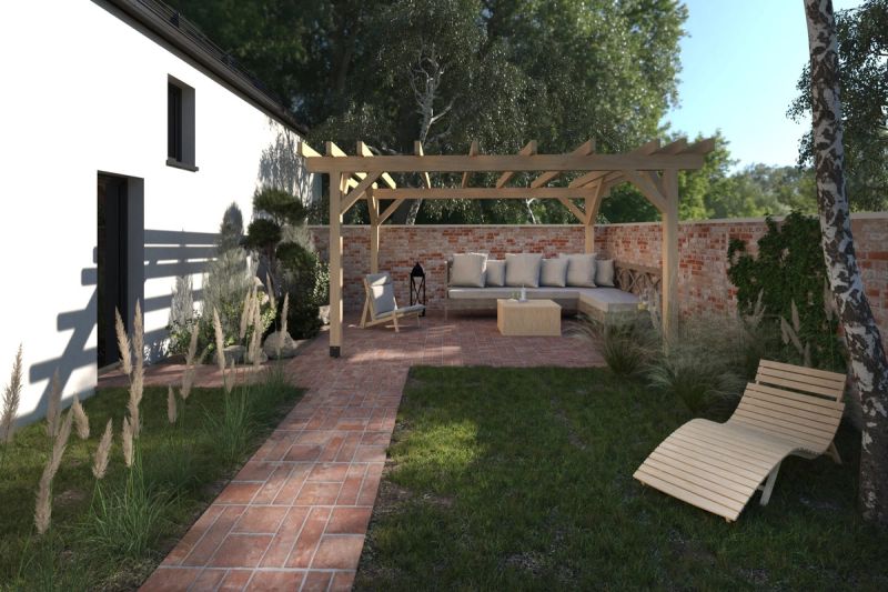 Pergola 3 — pultová 4,5 × 3,4 m