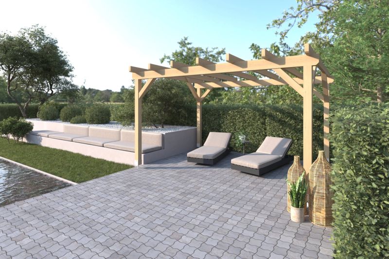Pergola 2 — pultová 4,5 × 3,4 m
