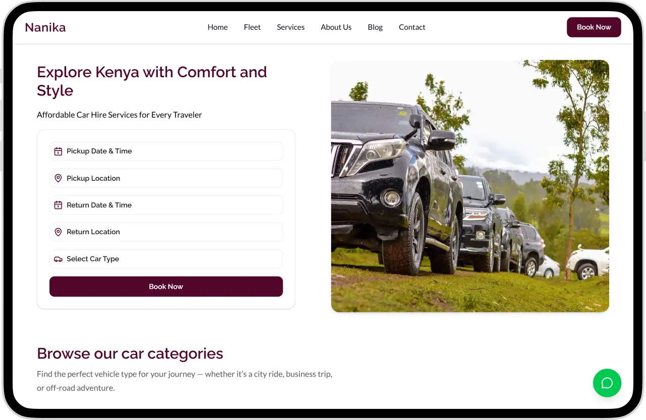 Nanika Travel – Website Redesign & Booking System Development