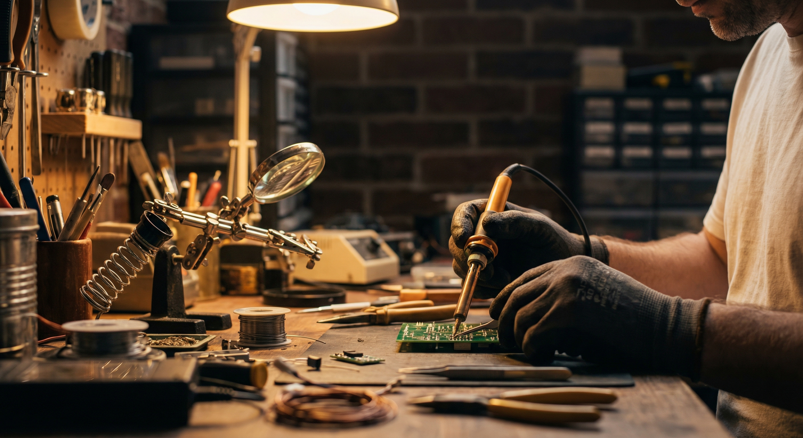 Tecnico professionista al lavoro