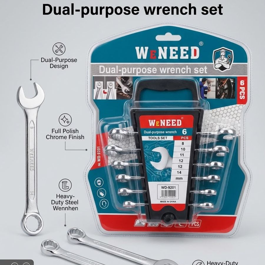 6-Piece Open-End Wrench Set