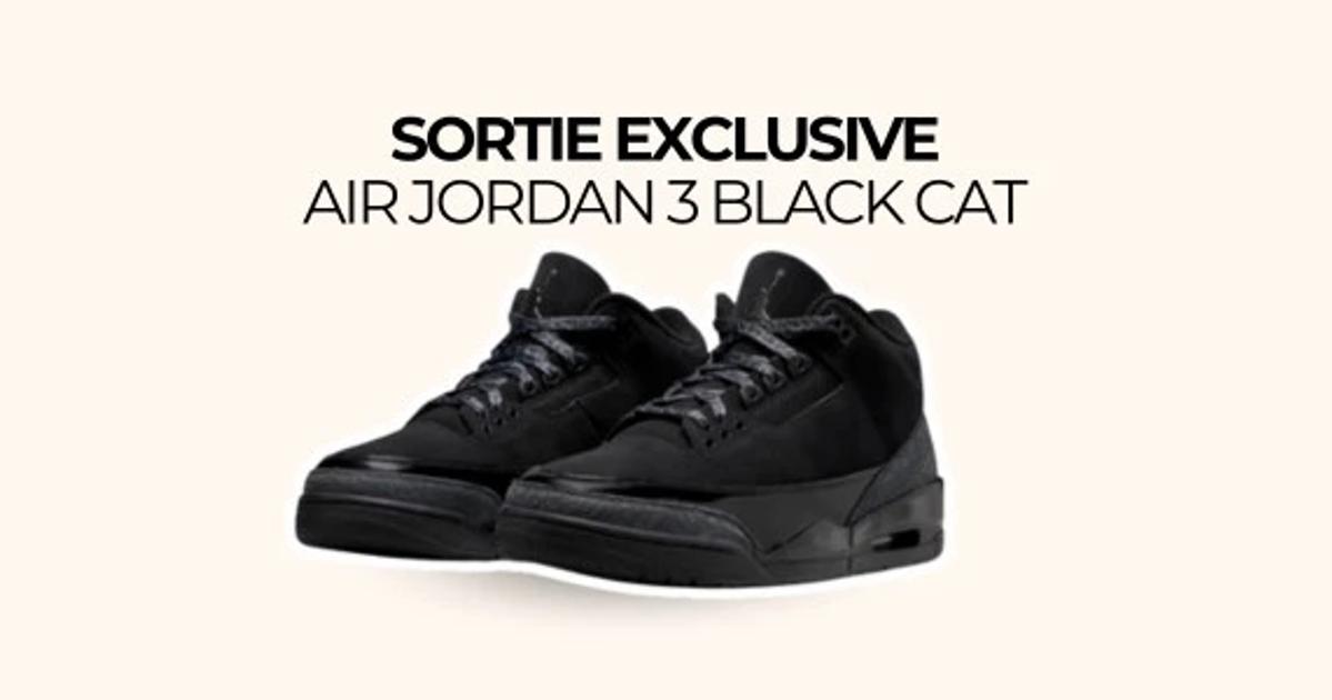 The legendary Air Jordan 3 Black Cat is set to return in early 2025