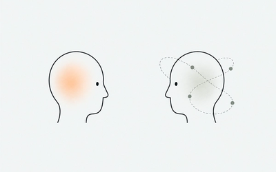 Illustration of a flower where each petal represents a different focus area, and the center represents the transition between tasks.